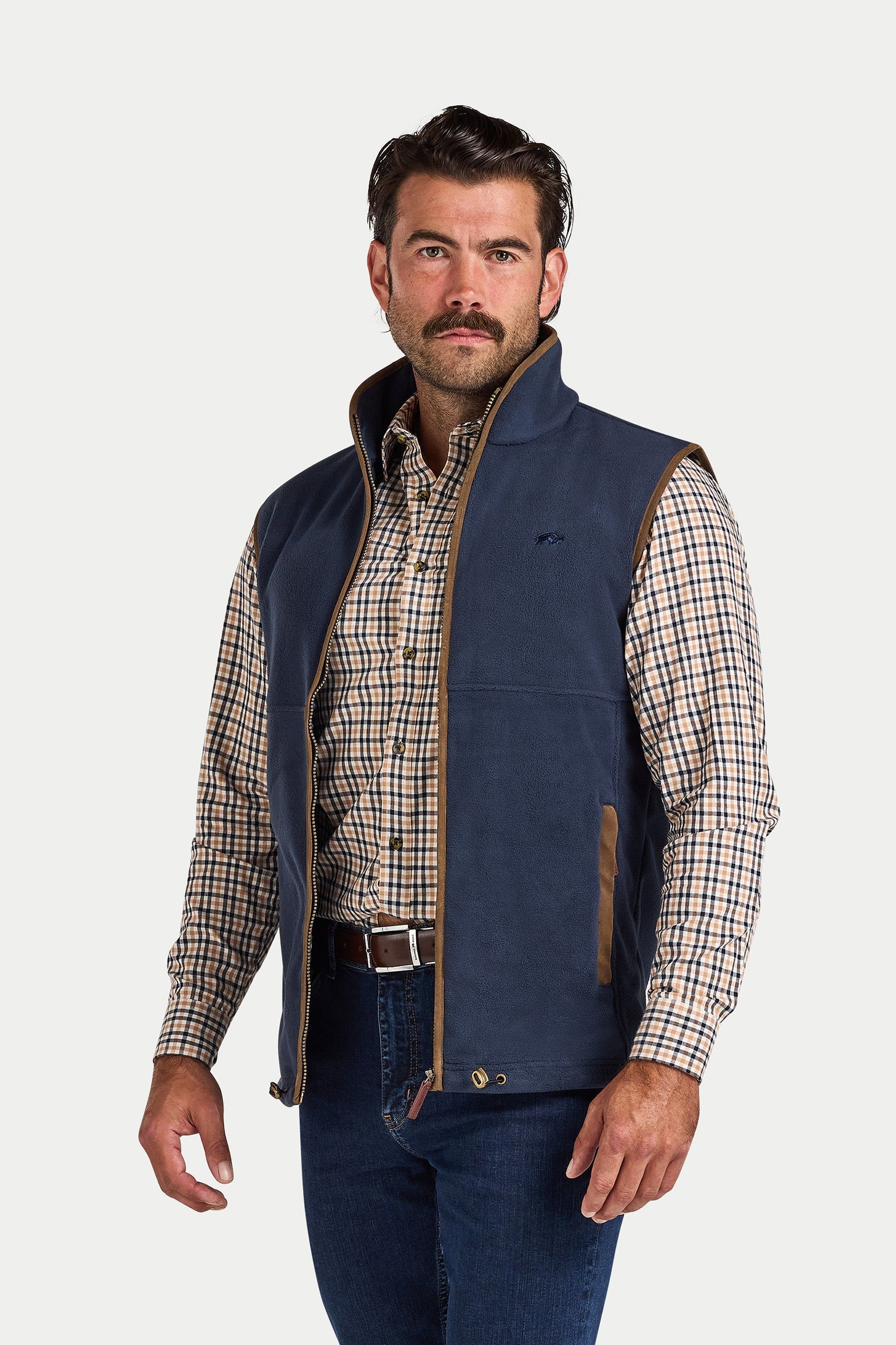 raging bull Raging Bull Men's Fleece Gilet in Navy - 3