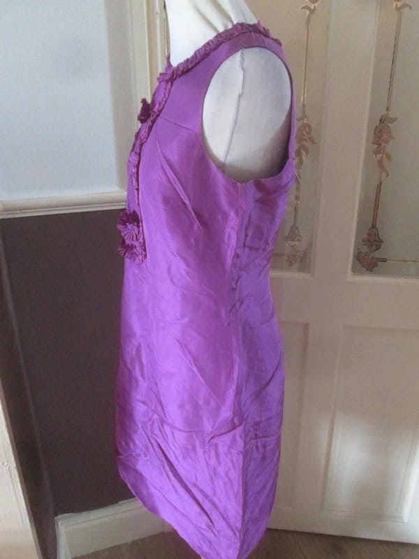 Phase Eight Phase Eight size 12 purple Sleeveless 100% silk dress Brand new with tags - 1