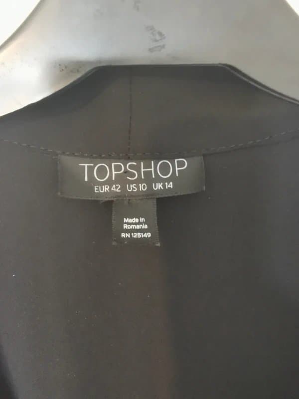 Topshop Topshop size 14 black blouse bodysuit