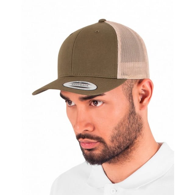 Classic Classic Men's Retro Two Tone Trucker Cap in Light Brown - 3
