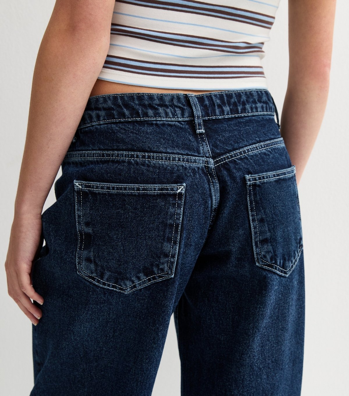 New Look Women's Blue Low Rise Baggy Wide Leg Jeans New Look - 4