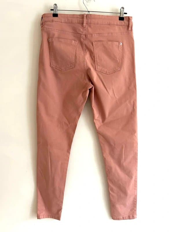 Marks & Spencer 🖤 M&S UK 14 Tea Rose Pink Super Skinny Jeans – Stretch Y2K Slim Fit Trousers 🖤