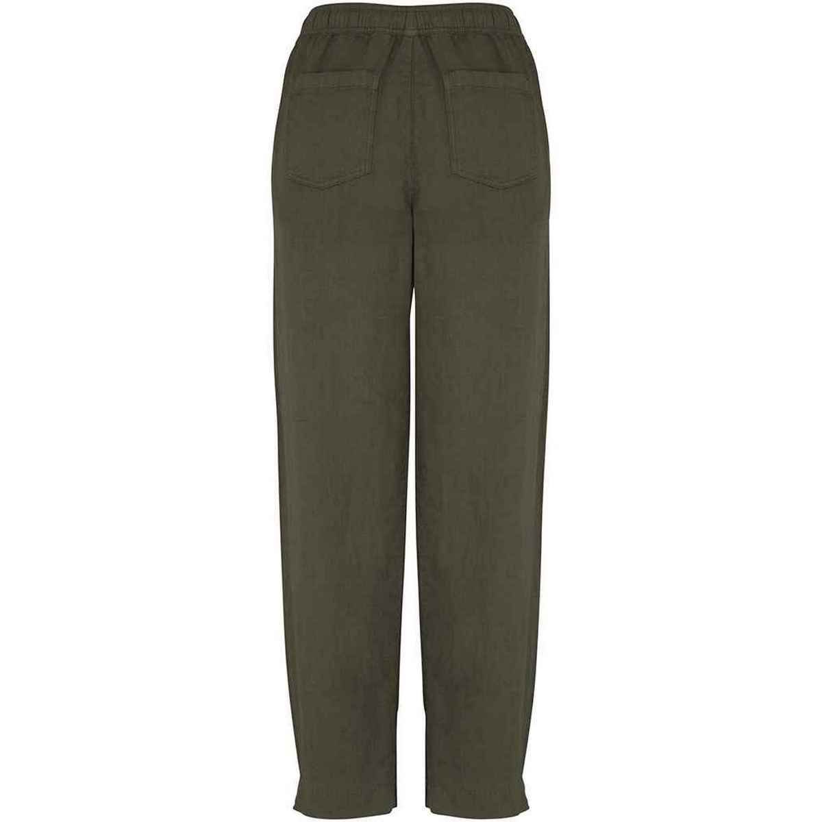 Spasso Spasso Women's Washed Trousers in Khaki - 2