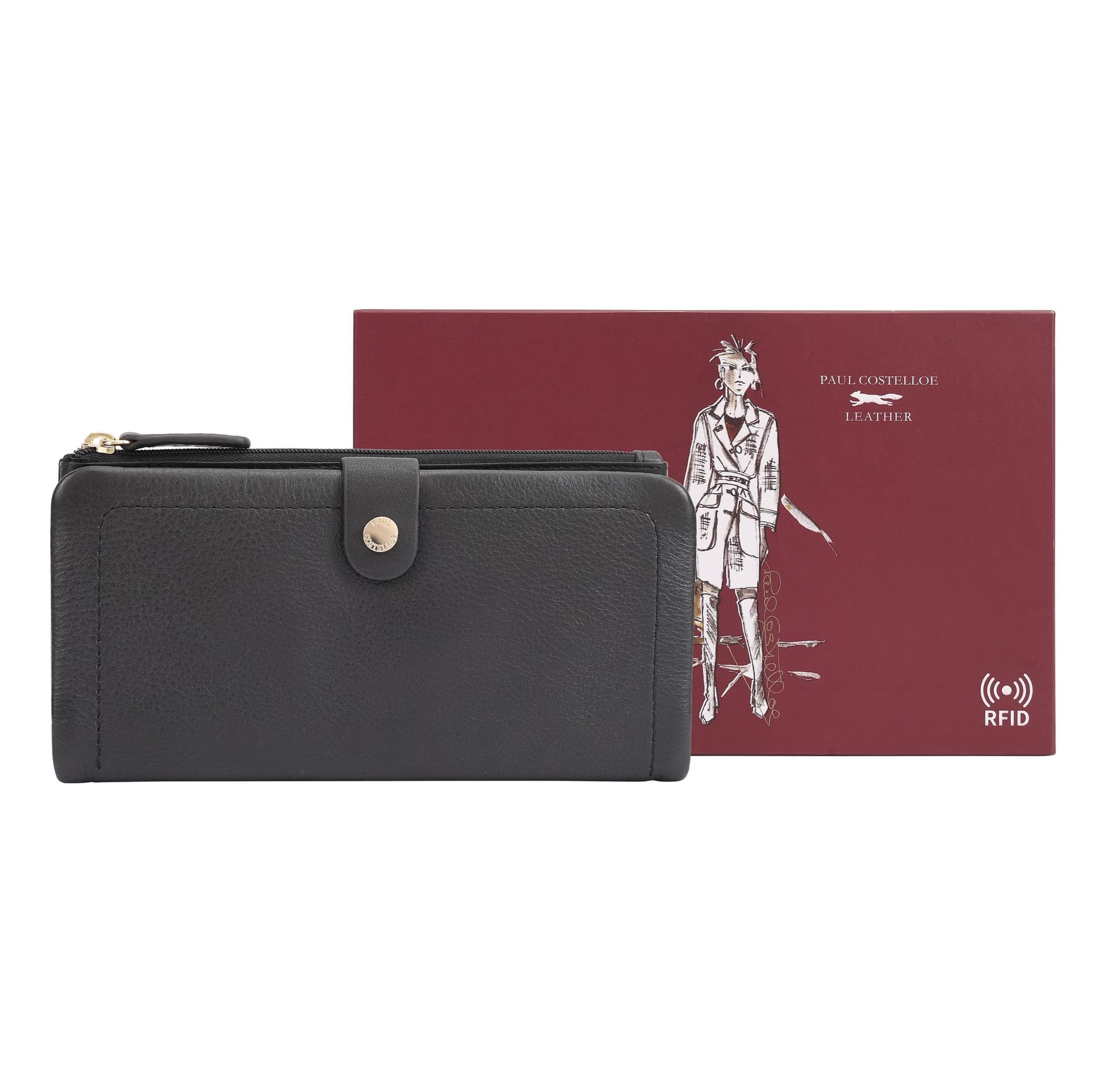 Paul Costelloe Paul Costelloe Women's Nira Leather Purse in Black