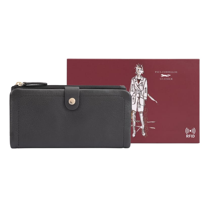 Paul Costelloe Paul Costelloe Women's Nira Leather Purse in Black - 1