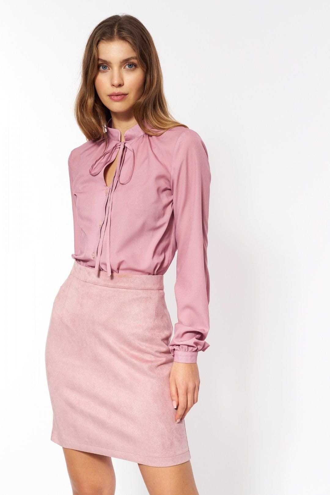 Love Lace Love Lace Women's Classic Soft Stretch Nubuck Skirt Unlined in Pink - 4