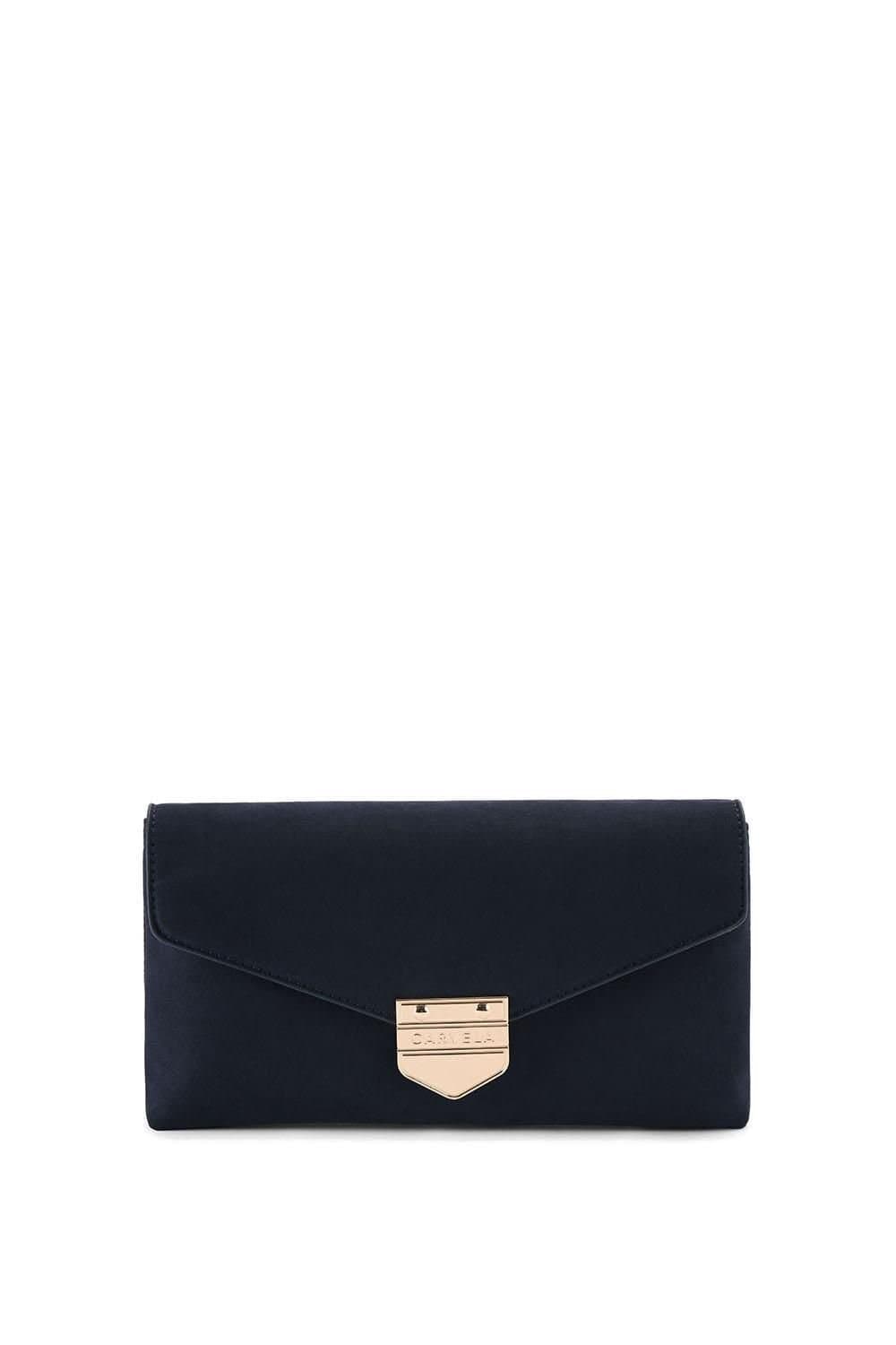 Carvela Carvela Women's 'Maria Envelope Clutch' Suedette Bag in Navy