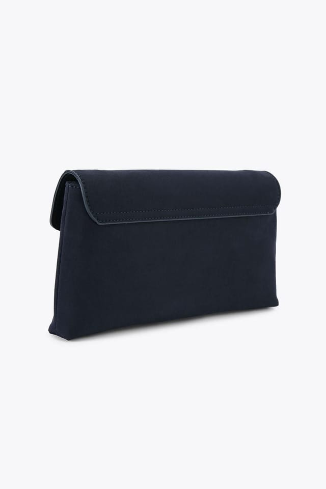 Carvela Carvela Women's 'Maria Envelope Clutch' Suedette Bag in Navy - 3