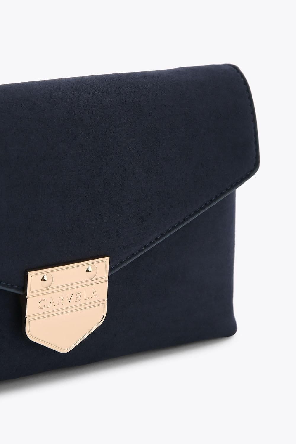 Carvela Carvela Women's 'Maria Envelope Clutch' Suedette Bag in Navy - 4