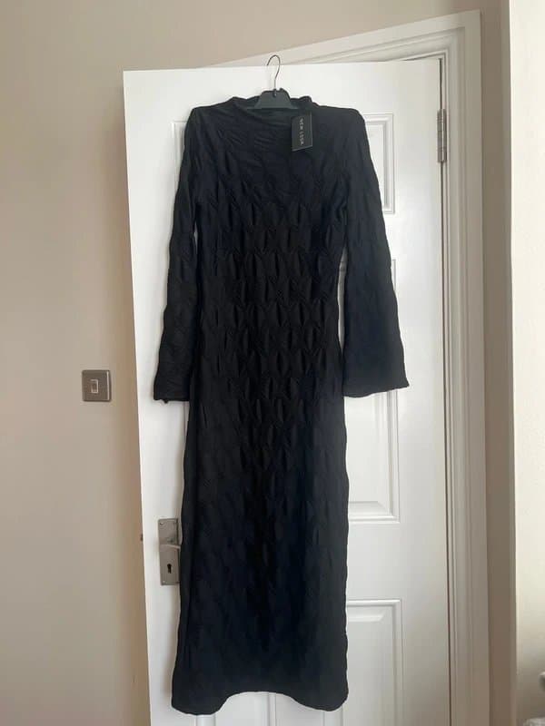 New Look Black New Look ruched maxi dress
