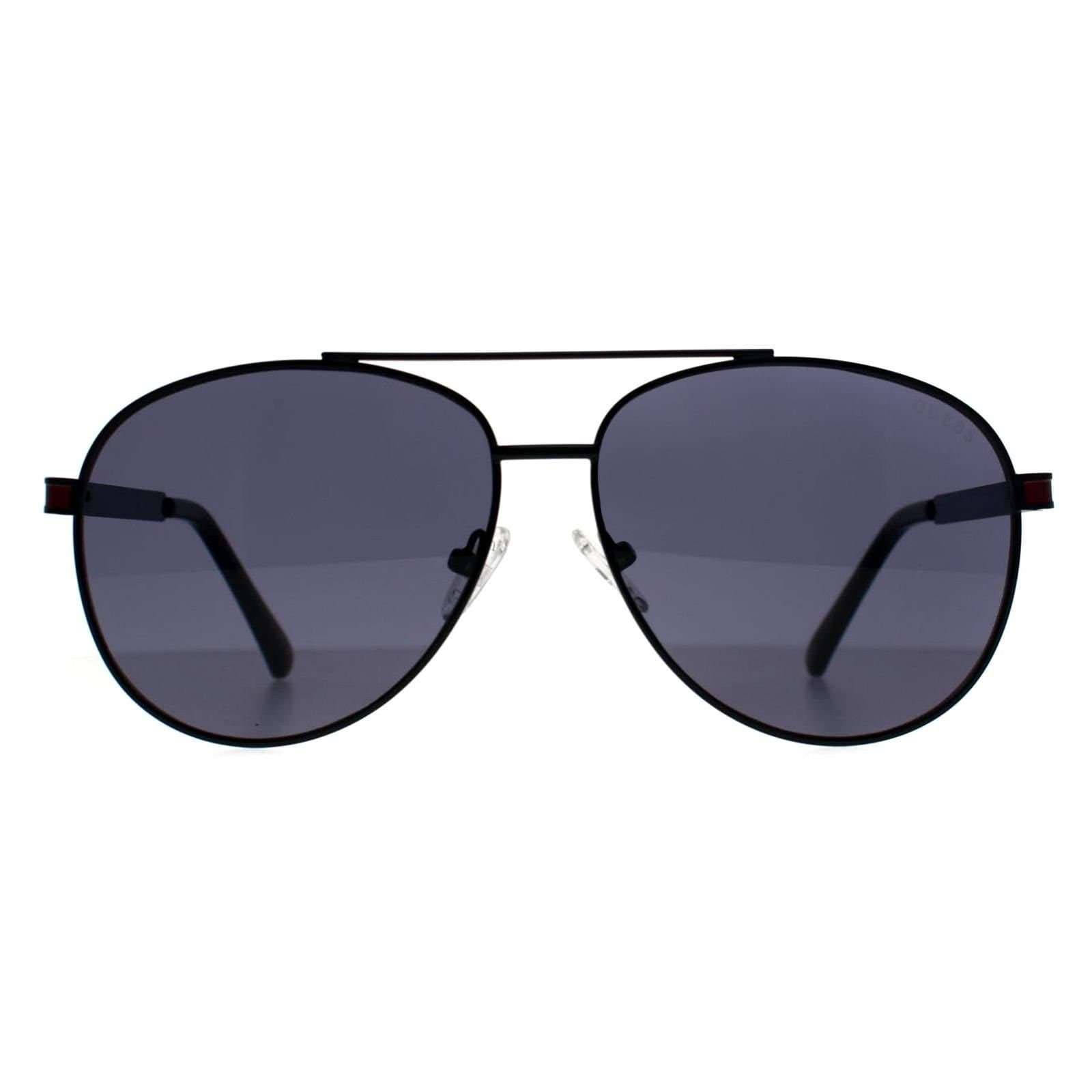 GUESS Guess Men's Aviator Shiny Black Grey GF5110