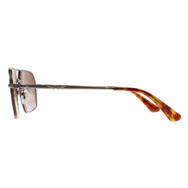 Police Police Men's Aviator Shiny Ruthenium Brown Gradient Blue SPLL86M Origins Classic 2 in Silver - 3