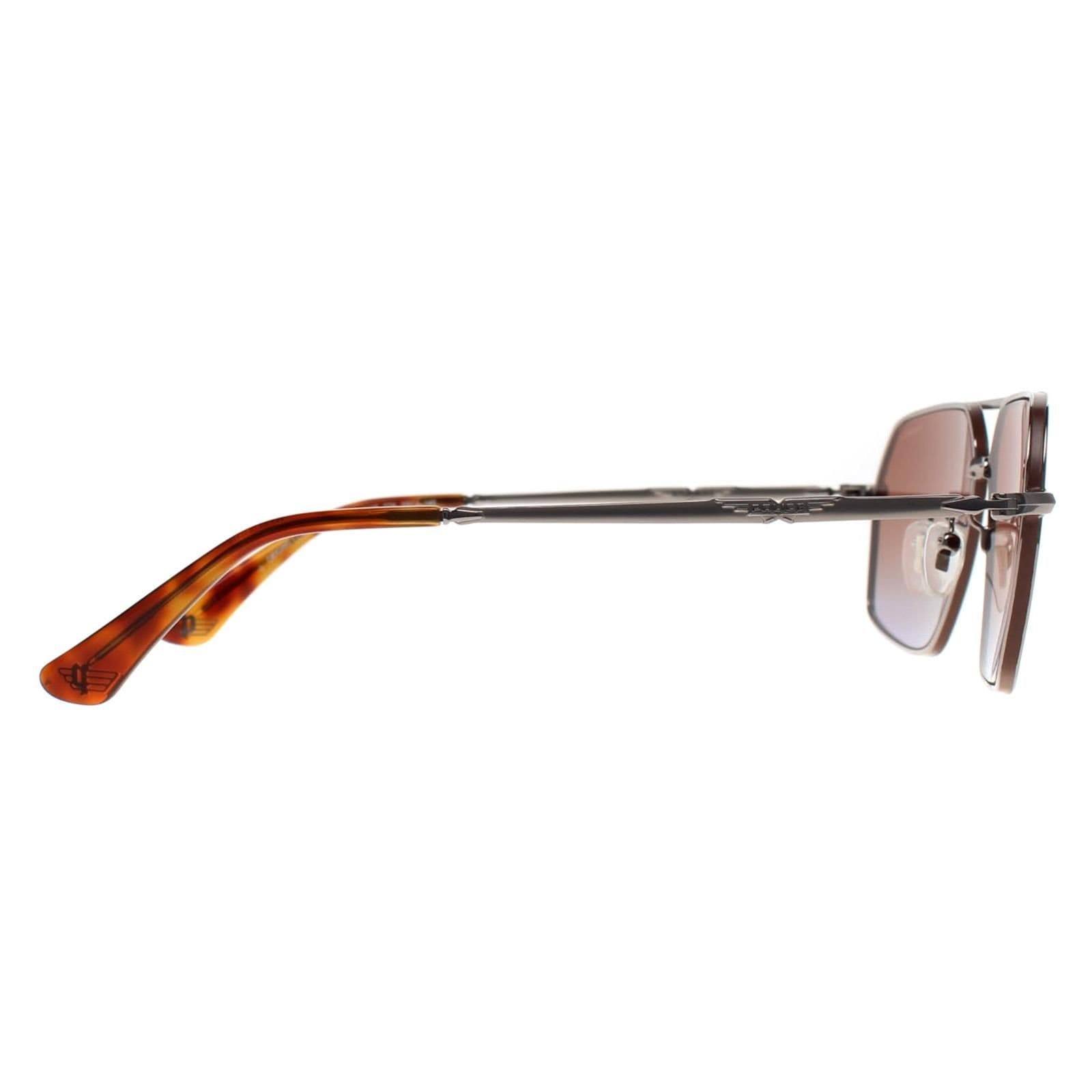 Police Police Men's Aviator Shiny Ruthenium Brown Gradient Blue SPLL86M Origins Classic 2 in Silver - 4