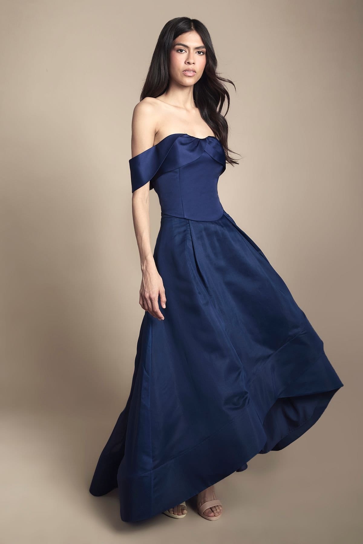 Coast Coast Women's Premium Satin Bridesmaid Top in Navy - 4