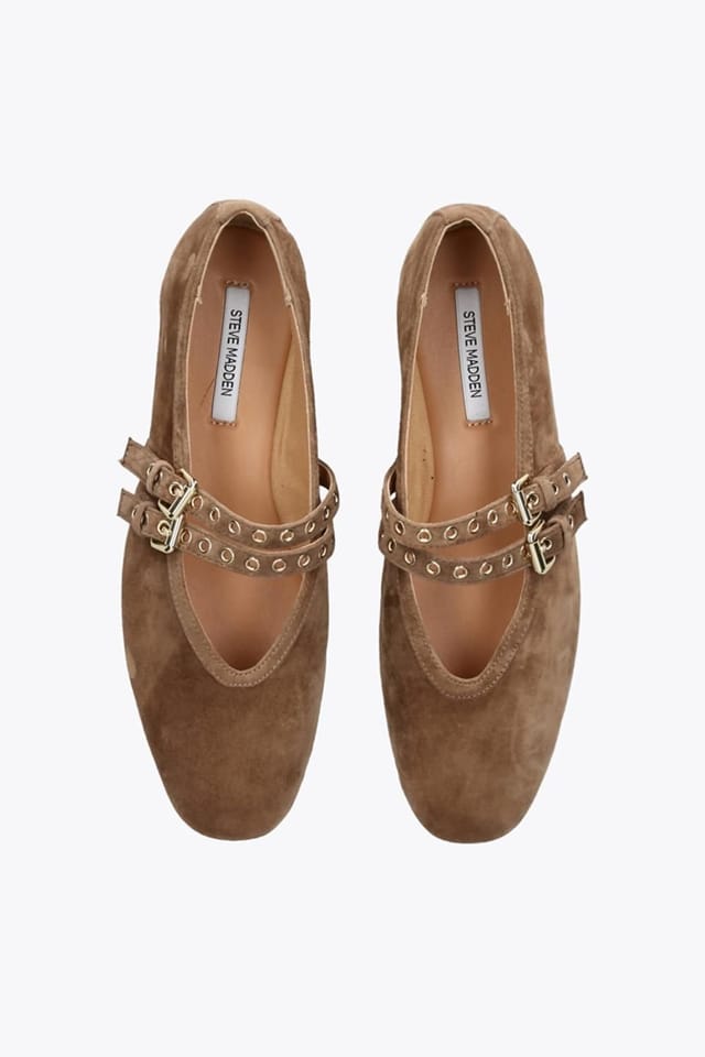 Steve Madden STEVE MADDEN Women's 'Lydia Brown Suede' Suede Flats - 2