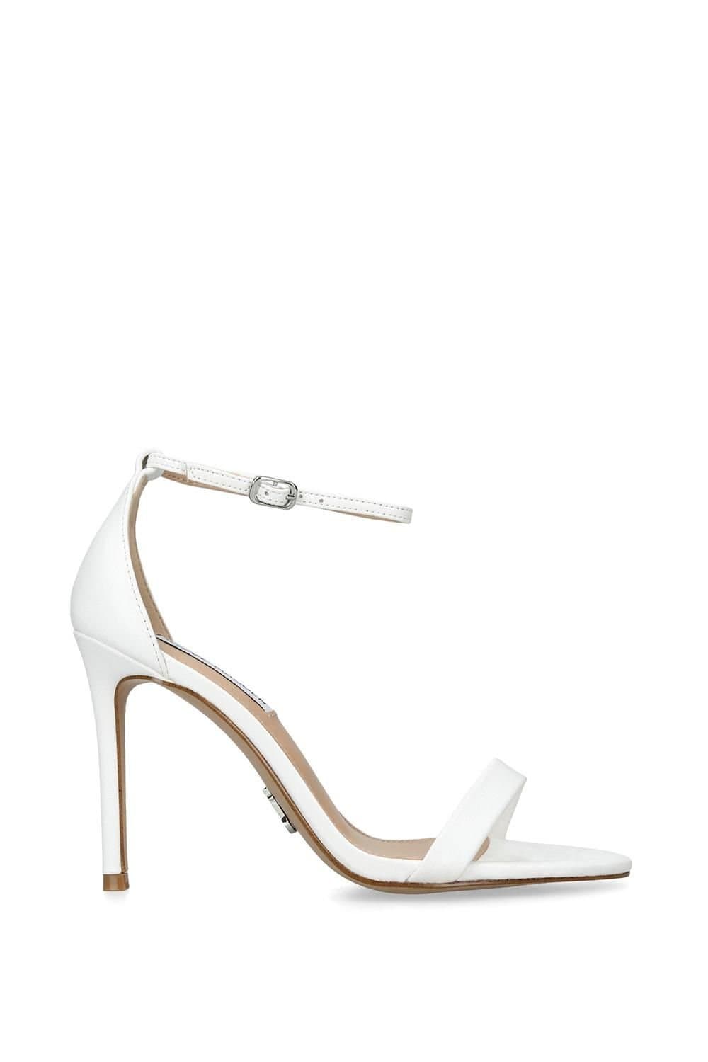 Steve Madden Steve Madden Women's 'Tecy' White Leather Heels