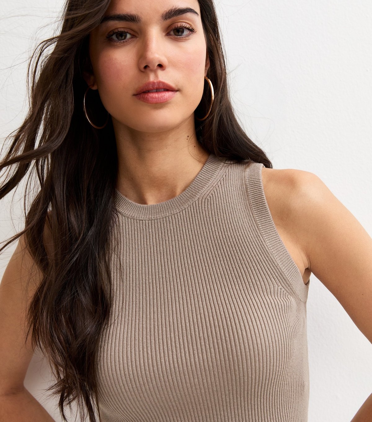 New Look Women's Mink Lightweight Rib Crew Neck Vest Top New Look - 3