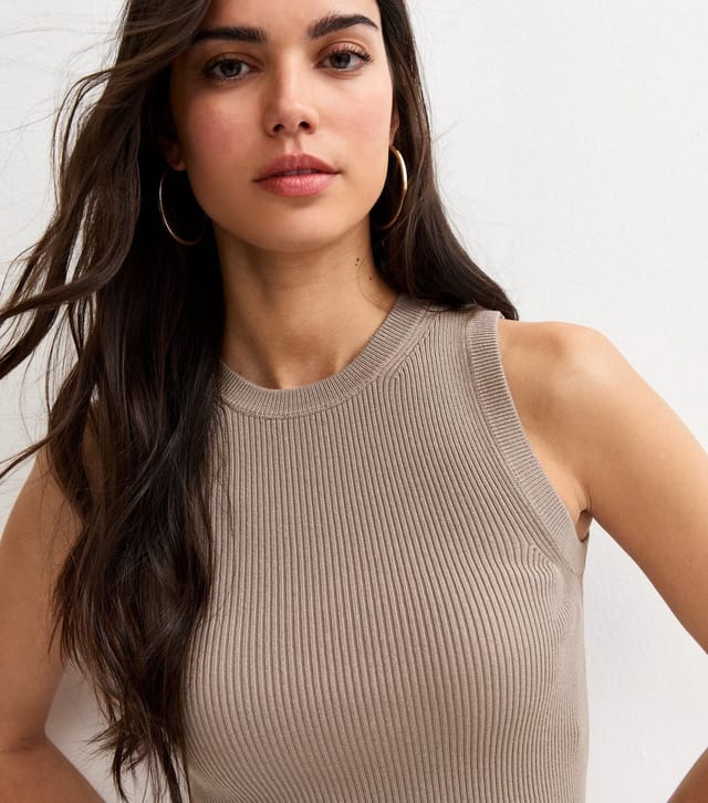 New Look Women's Mink Lightweight Rib Crew Neck Vest Top New Look - 3
