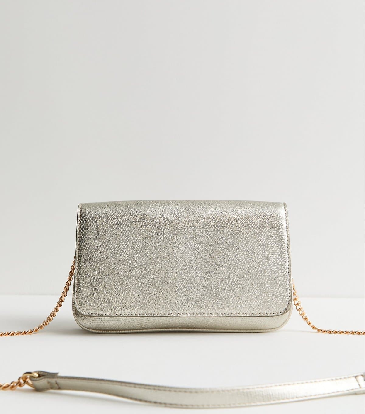 New Look New Look Gold Shimmer Clutch Bag
