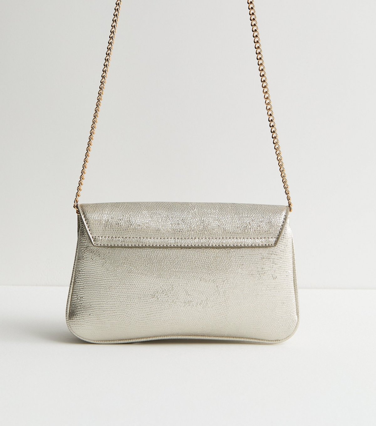 New Look Gold Shimmer Clutch Bag New Look - 4