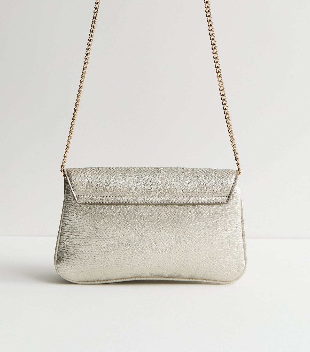 New Look Gold Shimmer Clutch Bag New Look - 4