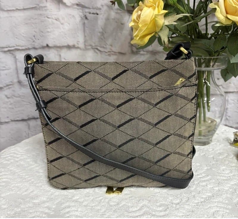 Fossil Fossil “Preston” Ladies Medium Zip Around Canvas & Leather Crossbody Bag - Hardly Used