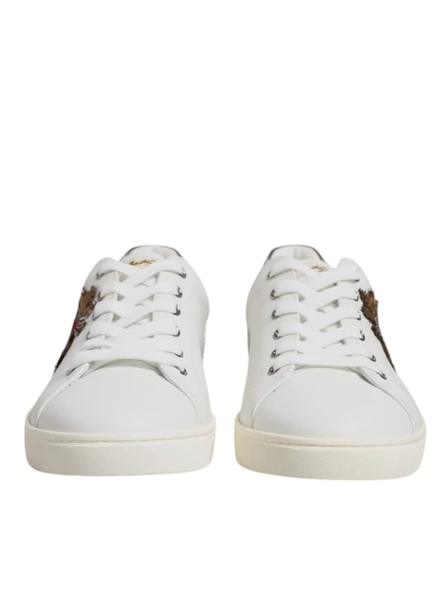 Dolce & Gabbana Dolce & Gabbana Men's White Sacred Heart Low Top Sneakers Shoes - 3