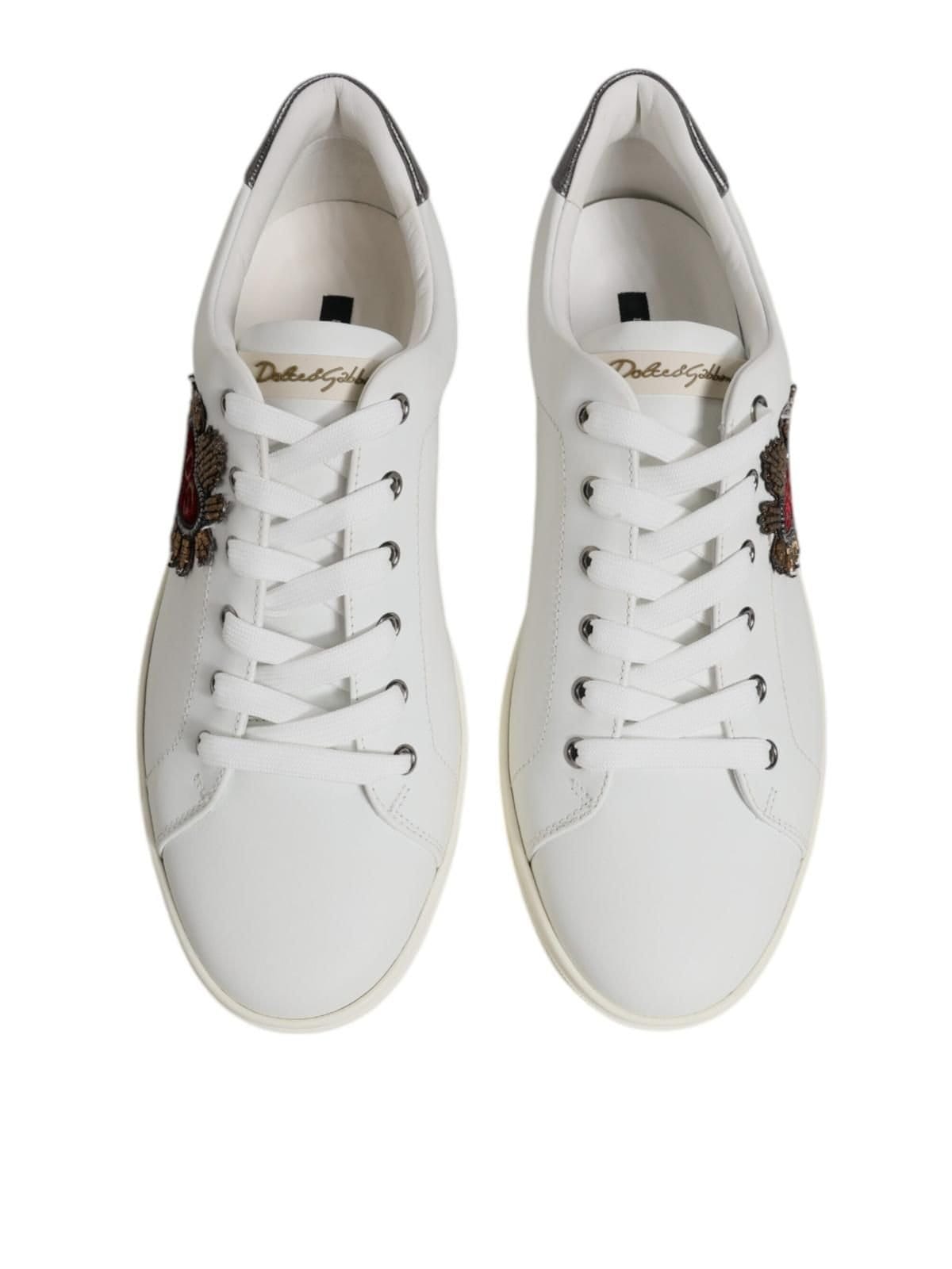 Dolce & Gabbana Dolce & Gabbana Men's White Sacred Heart Low Top Sneakers Shoes - 4