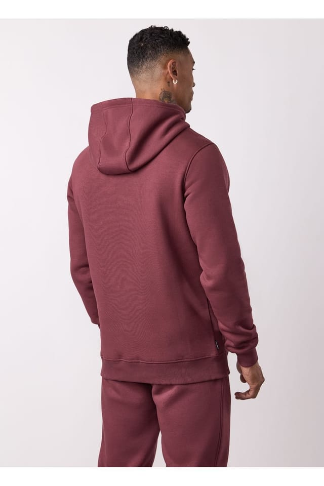 Gym King GYM KING Men's Fundamental Fleece Hood Burgundy - 2