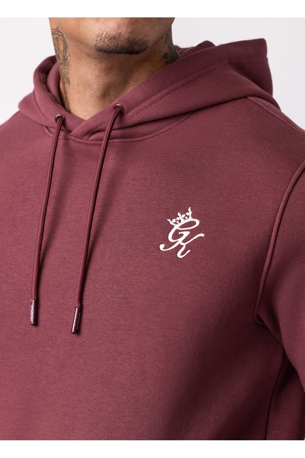 Gym King GYM KING Men's Fundamental Fleece Hood Burgundy - 3