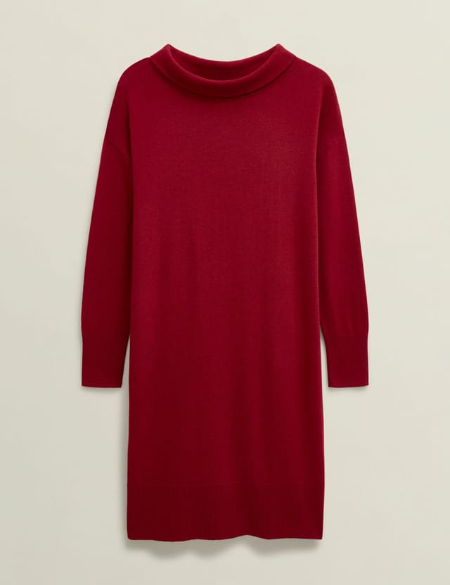 Hobbs London Hobbs London Women's Audrey Knitted Dress in Wine - 2