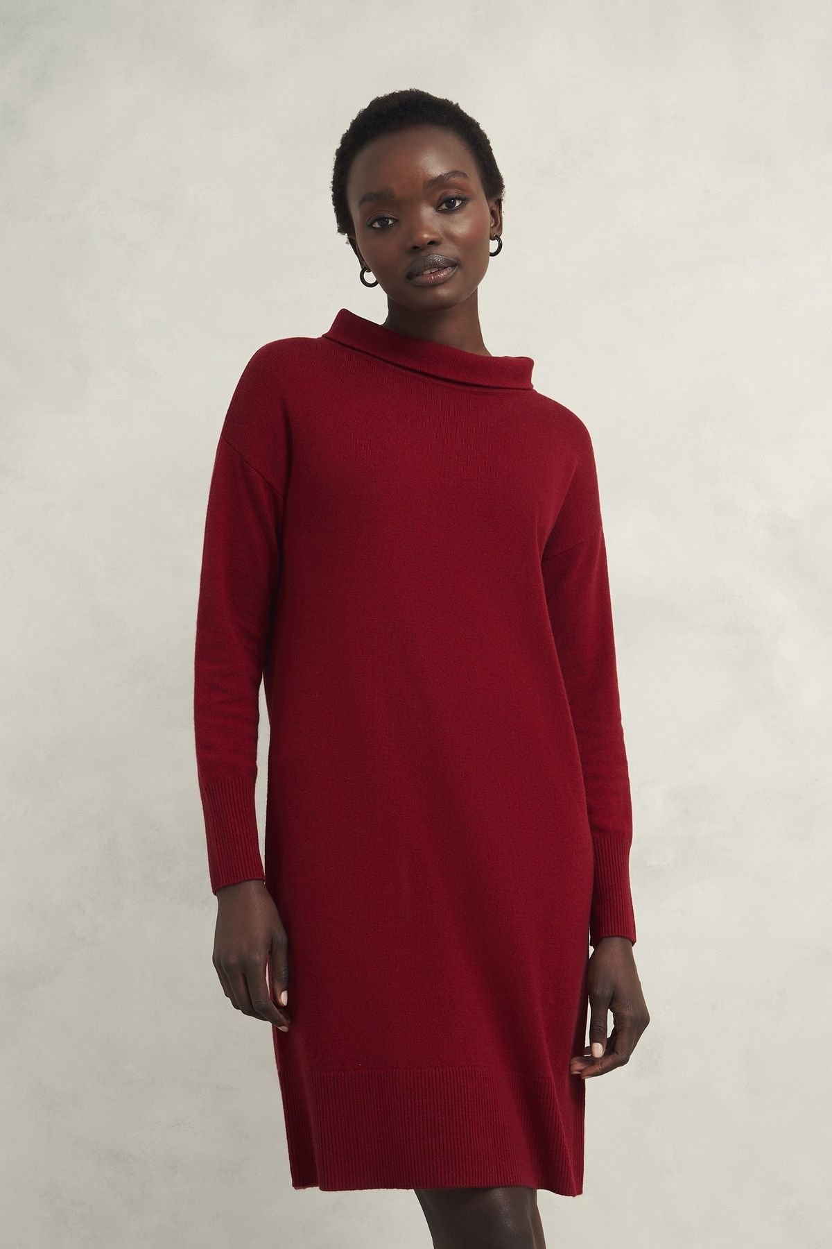 Hobbs London Hobbs London Women's Audrey Knitted Dress in Wine - 3