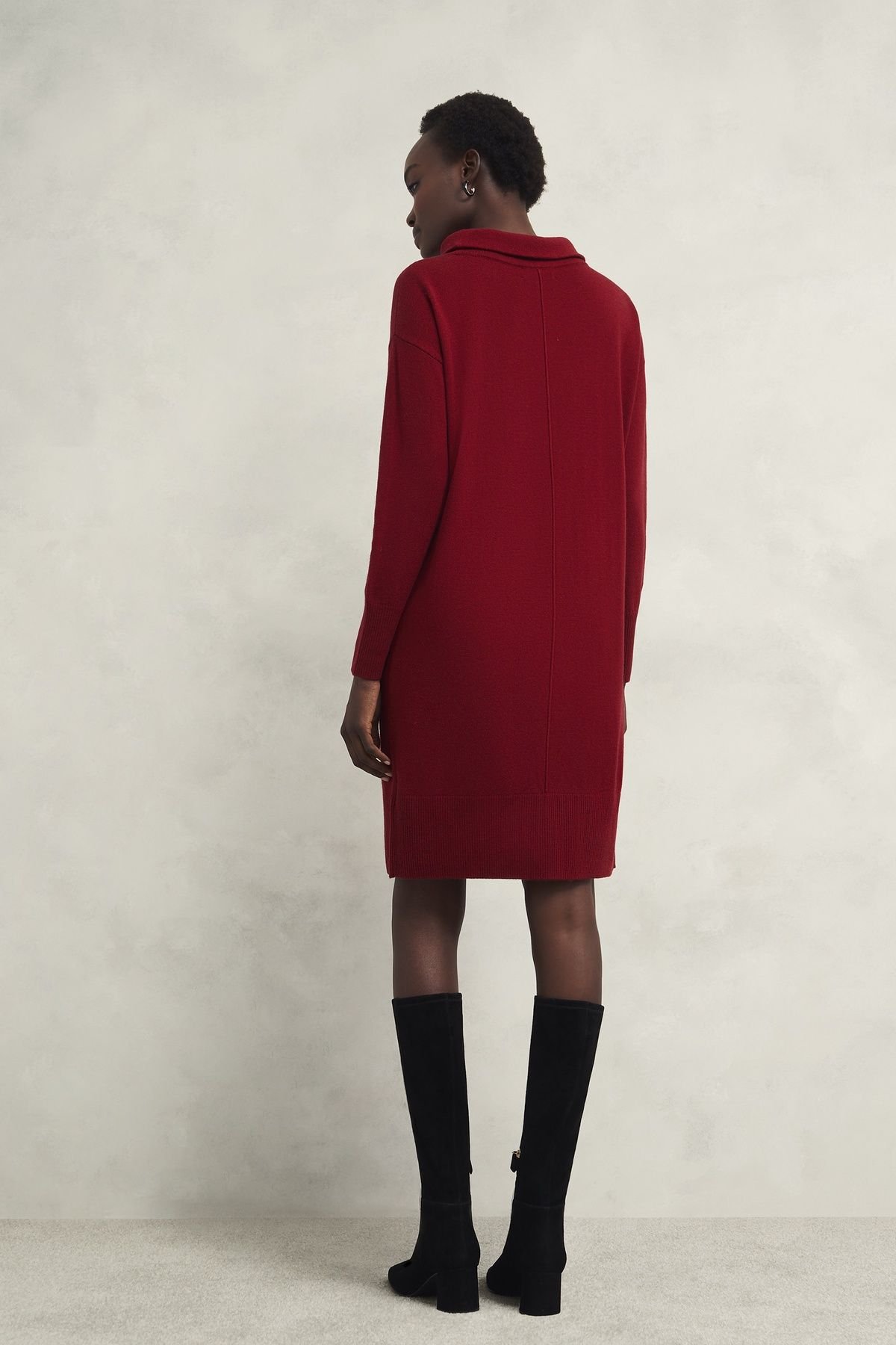 Hobbs London Hobbs London Women's Audrey Knitted Dress in Wine - 4