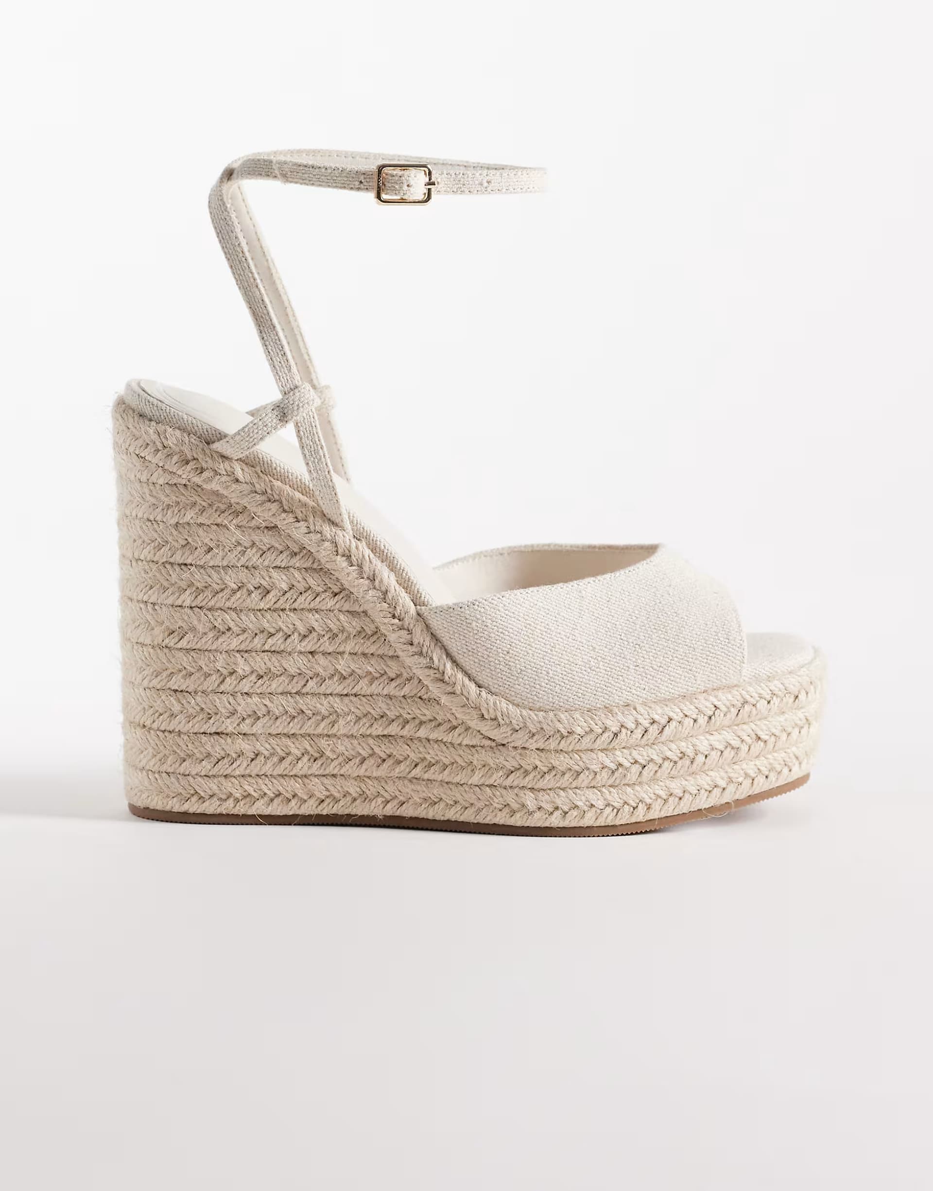 ASOS ASOS DESIGN Tamryn Natural Espadrille Wedge