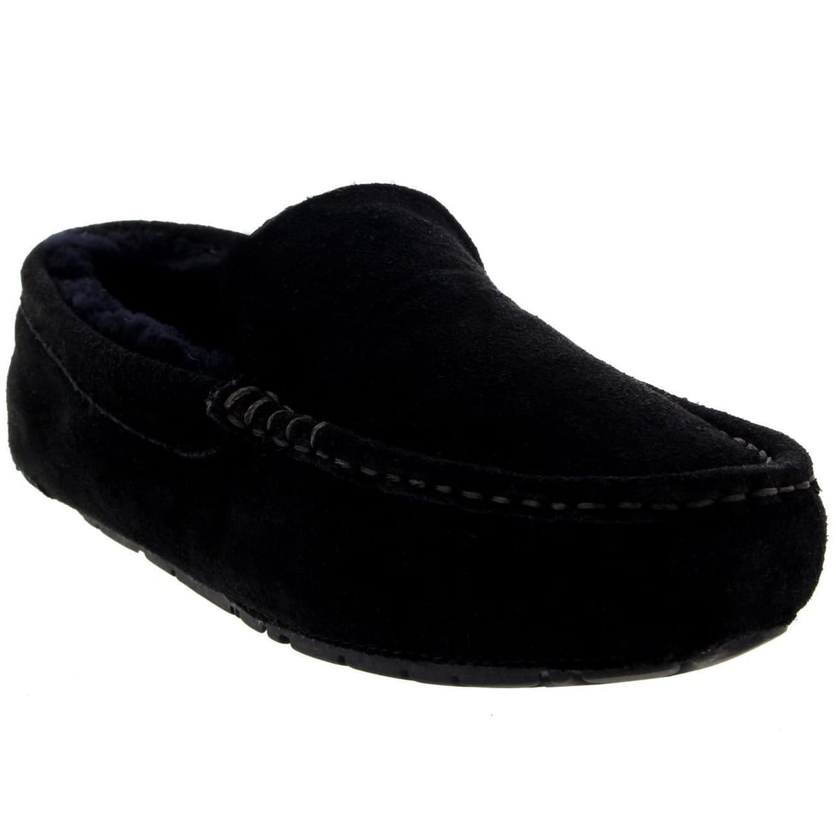 Viva VIVA Polar Men's Moccasins Australian Suede House Loafers Shoes Slippers in Black - 1