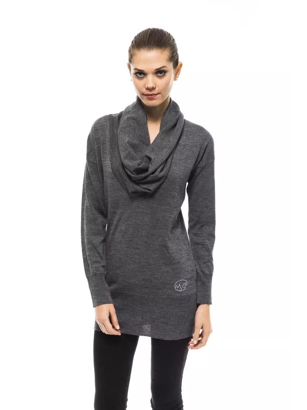 Montana Blu Montana Blu Women's Gray Wool Sweater in Grey - 2