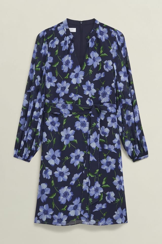 Hobbs London Hobbs London Women's Gracie Floral Print Mini Dress in Navy - 2