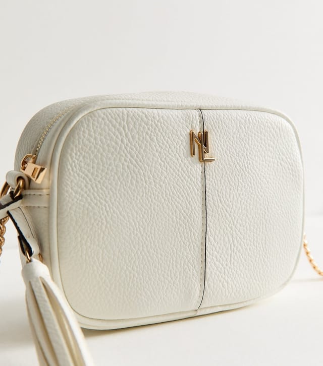 New Look White Faux Leather Camera Cross Body Bag Vegan New Look - 3