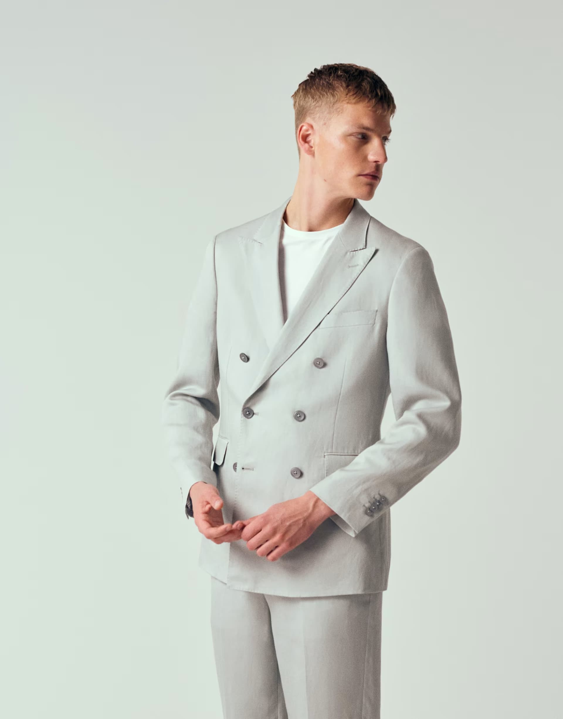 ASOS ASOS Amalfic Linen Blazer in Pale Blue