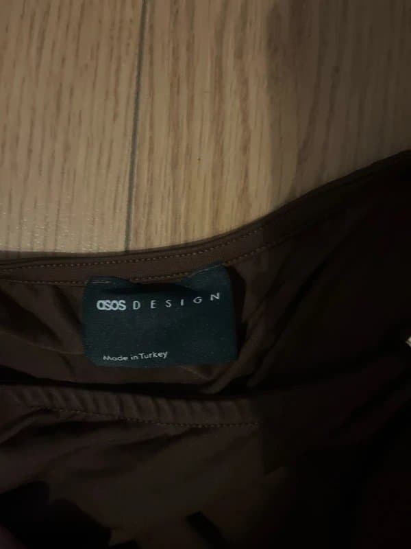 ASOS Brown ASOS top with gold detail and ruching