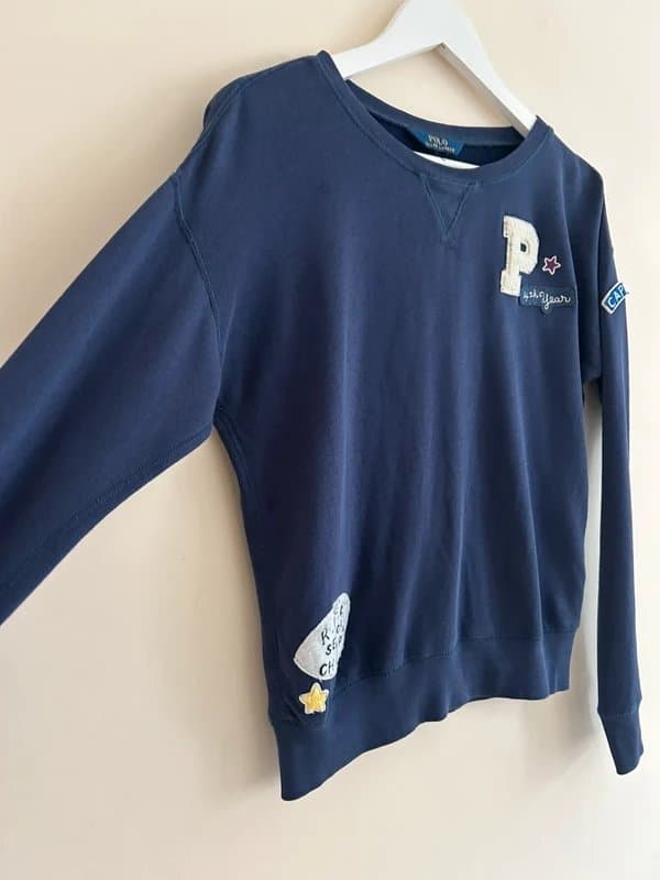 Ralph Lauren Polo Ralph Lauren navy varsity patch sweatshirt 4th Year Captain RLFC Champs Size approx S/M