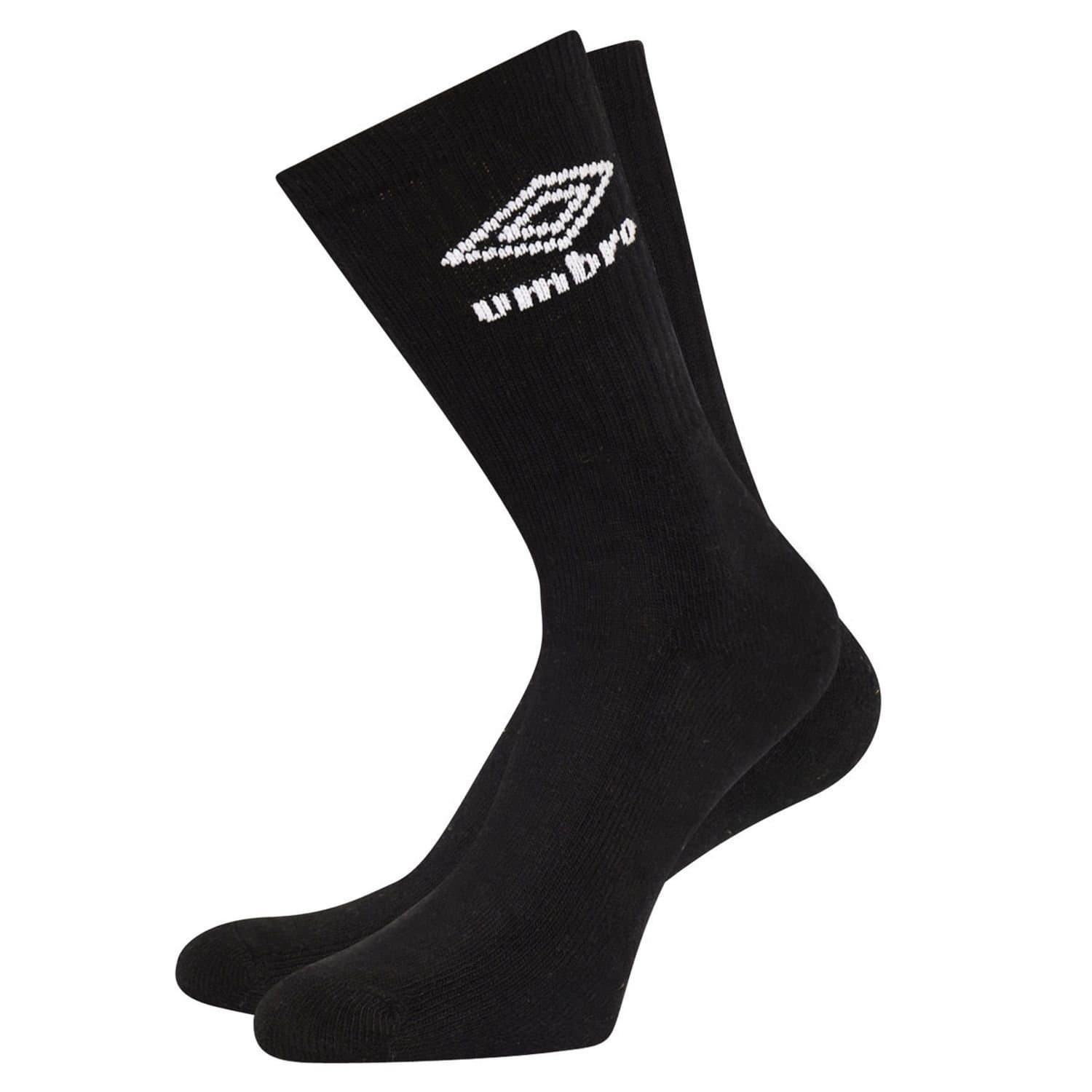 Umbro Umbro Men's Logo Sports Socks (Pack of 3) in Black