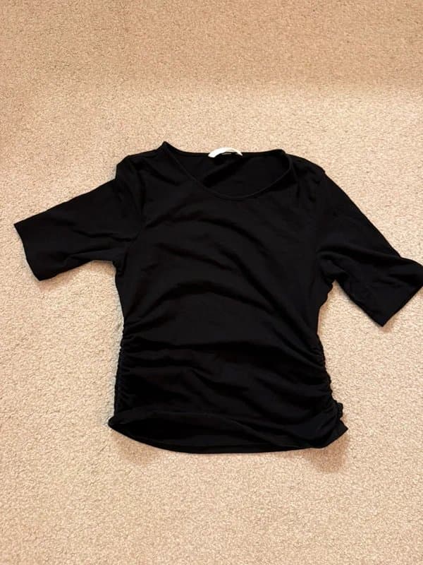 Bershka Four black crop tops