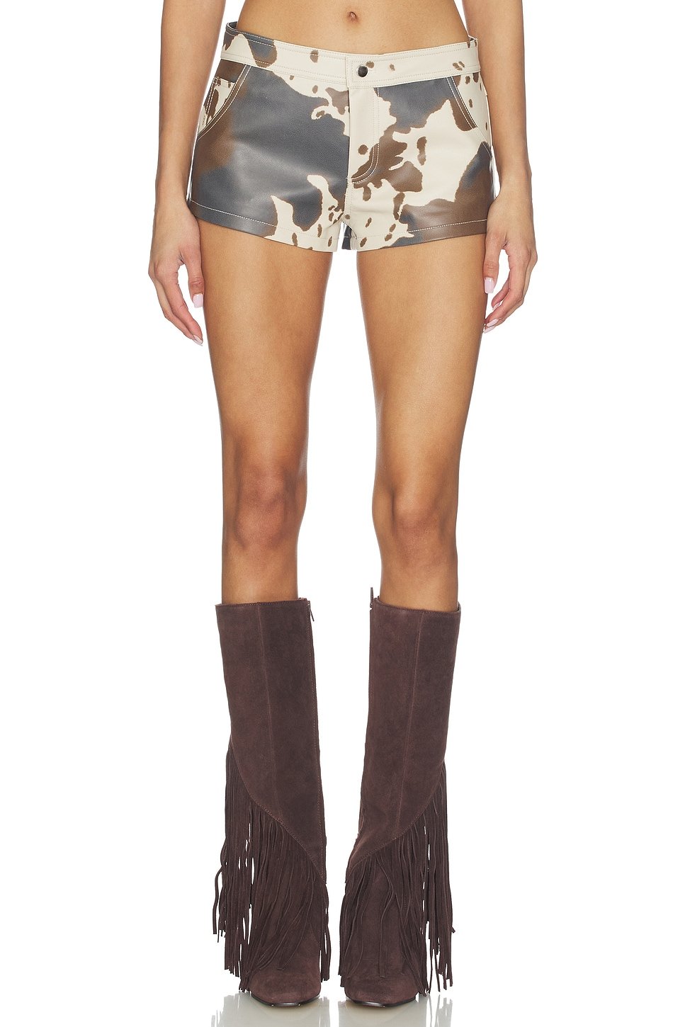 revolve Clara Cow Print Short - 1