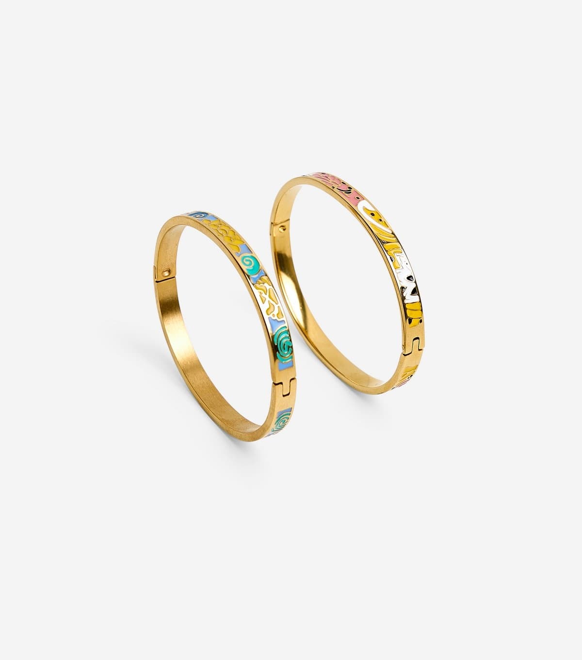 Public Desire Public Desire Gold Tone Patterned Bangles Pack of 2