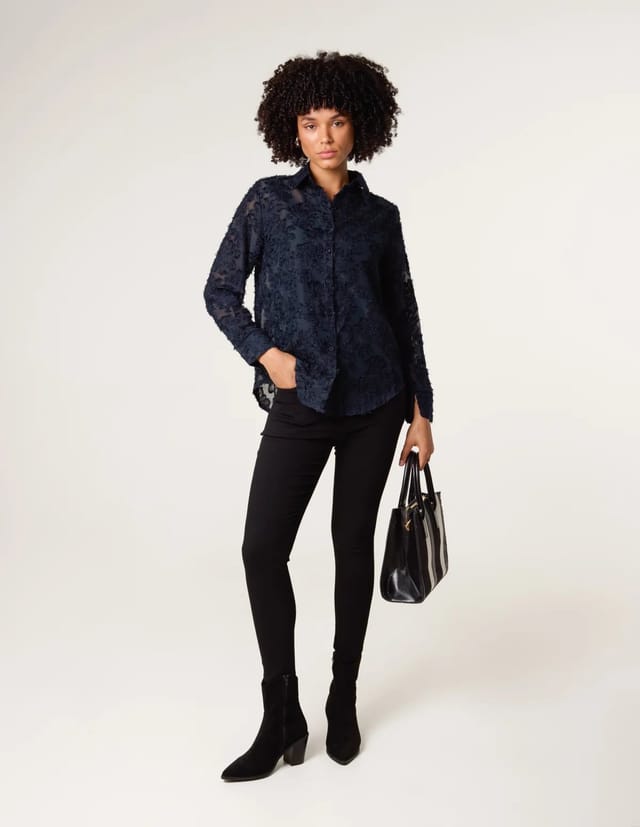Blue Vanilla Fluffy Oversized Shirt - 2