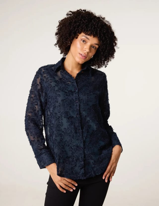 Blue Vanilla Fluffy Oversized Shirt - 3