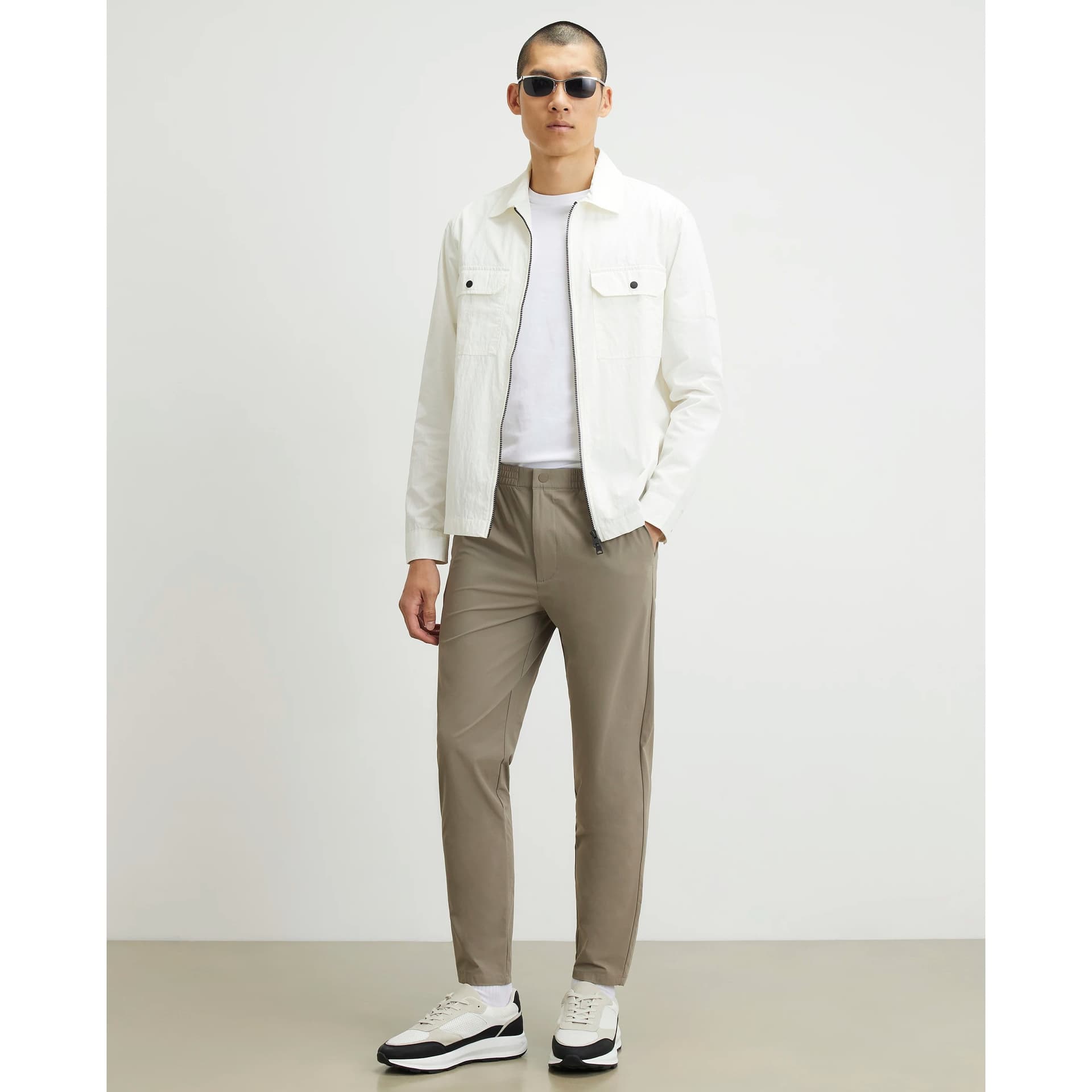 River Island Mens River Island Beige Skinny Fit Trousers