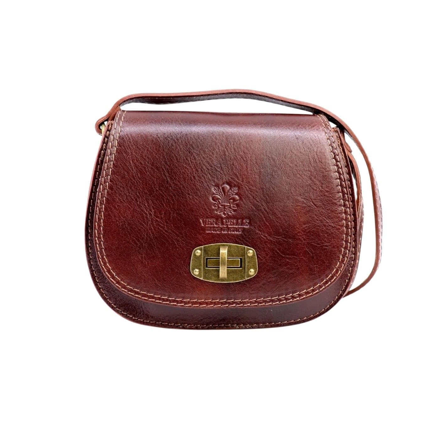 Woodland Leathers Woodland Leathers Women's Women's Italian Leather Crossbody Bag in Brown
