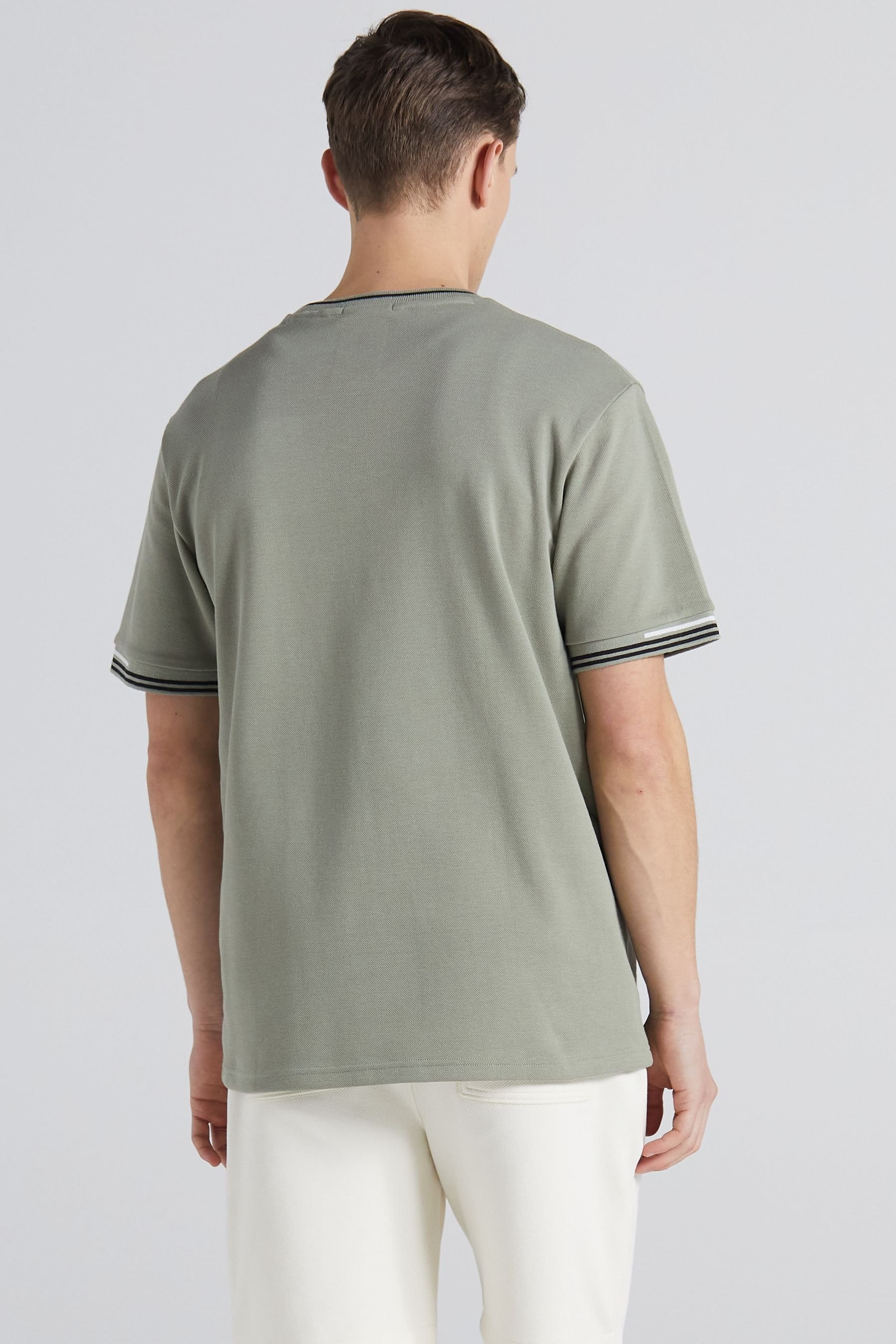 Original Creator Original Creator Men's Boxy Pique Crew T-Shirt - Slate Green - 4